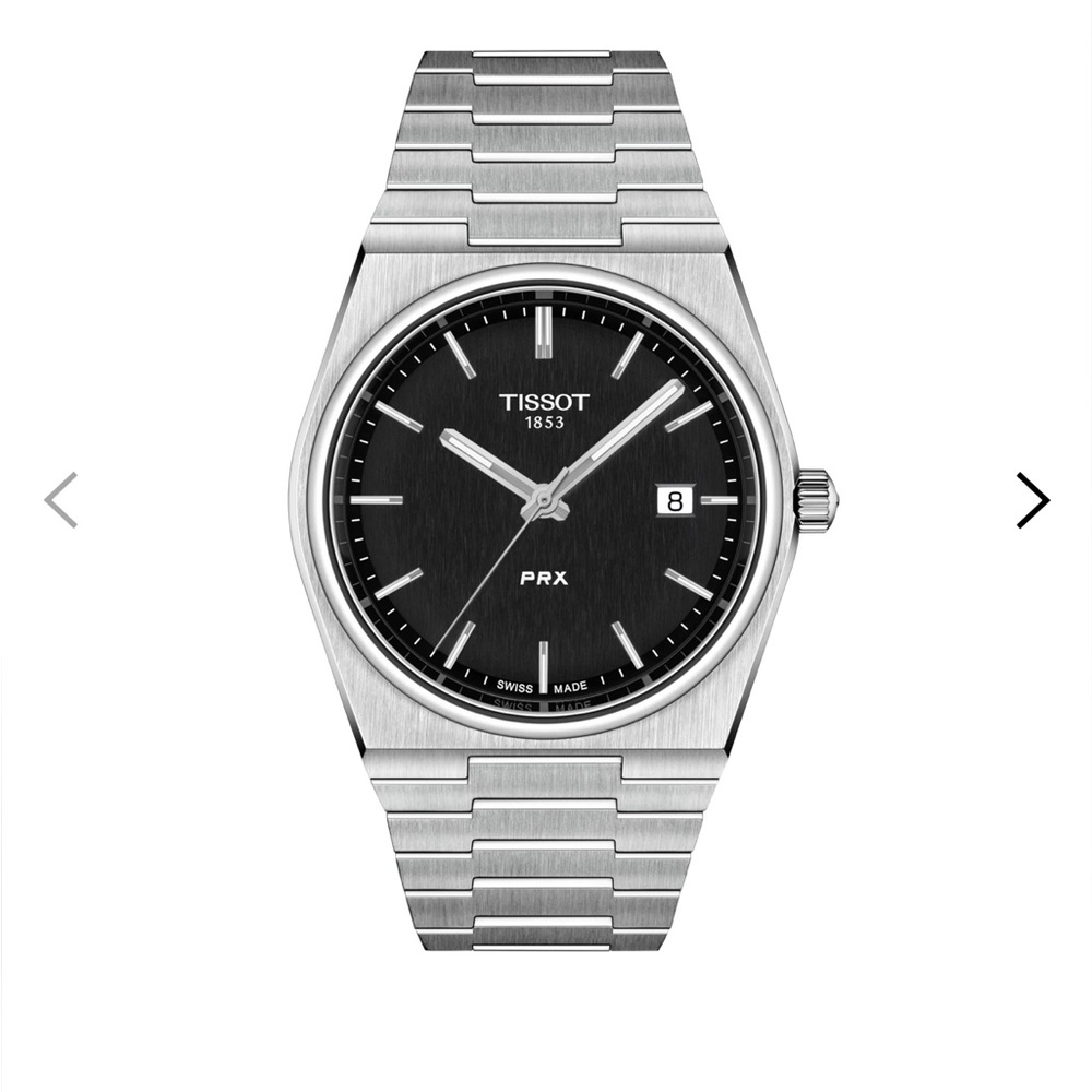Tissot PRX Silver and Black Watch - Picture 2 of 12